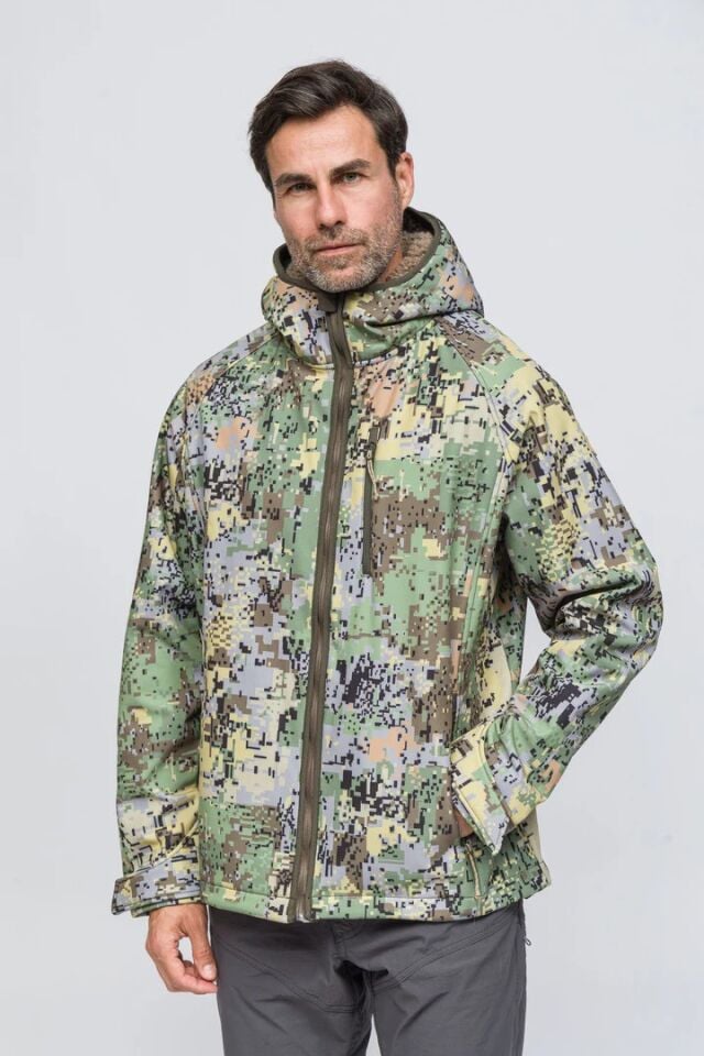 OD SoftShell Rüzgar ve Suya Dayanıklı Mont - Camo Yeşil