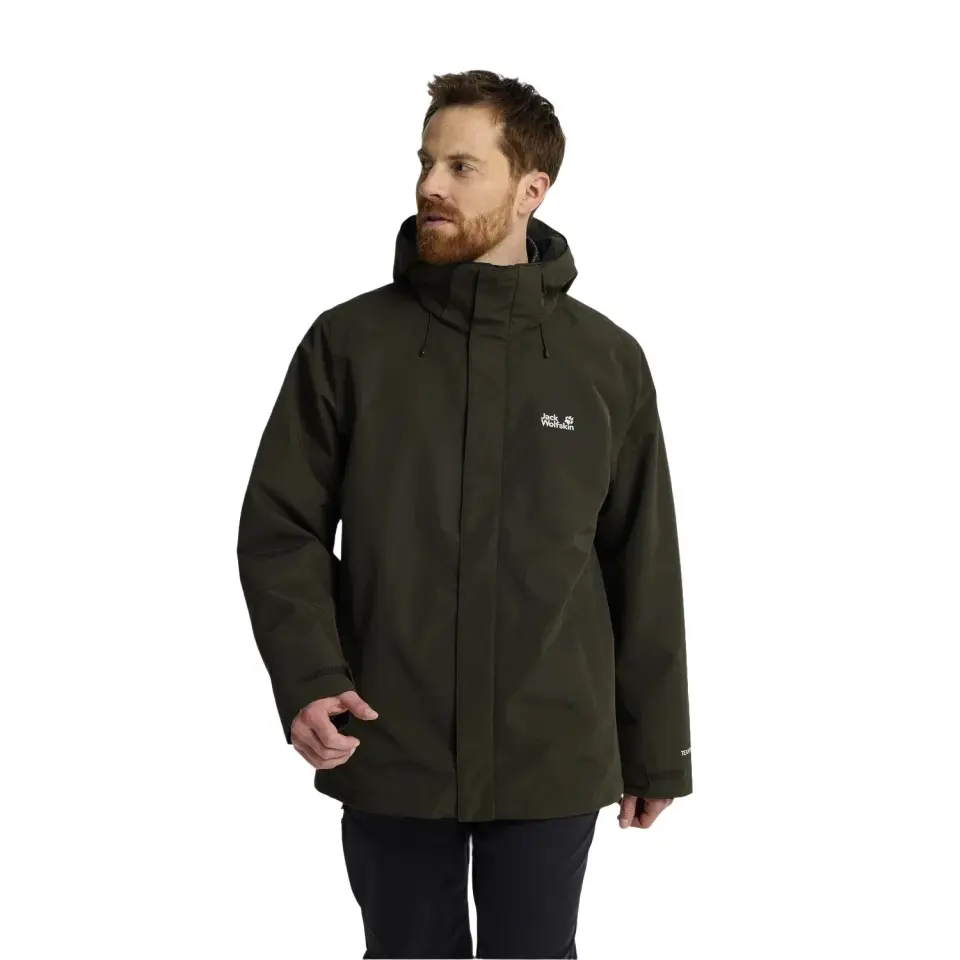 Jack Wolfskin Pinetrail 3in1 Erkek Outdoor Ceketi - Haki