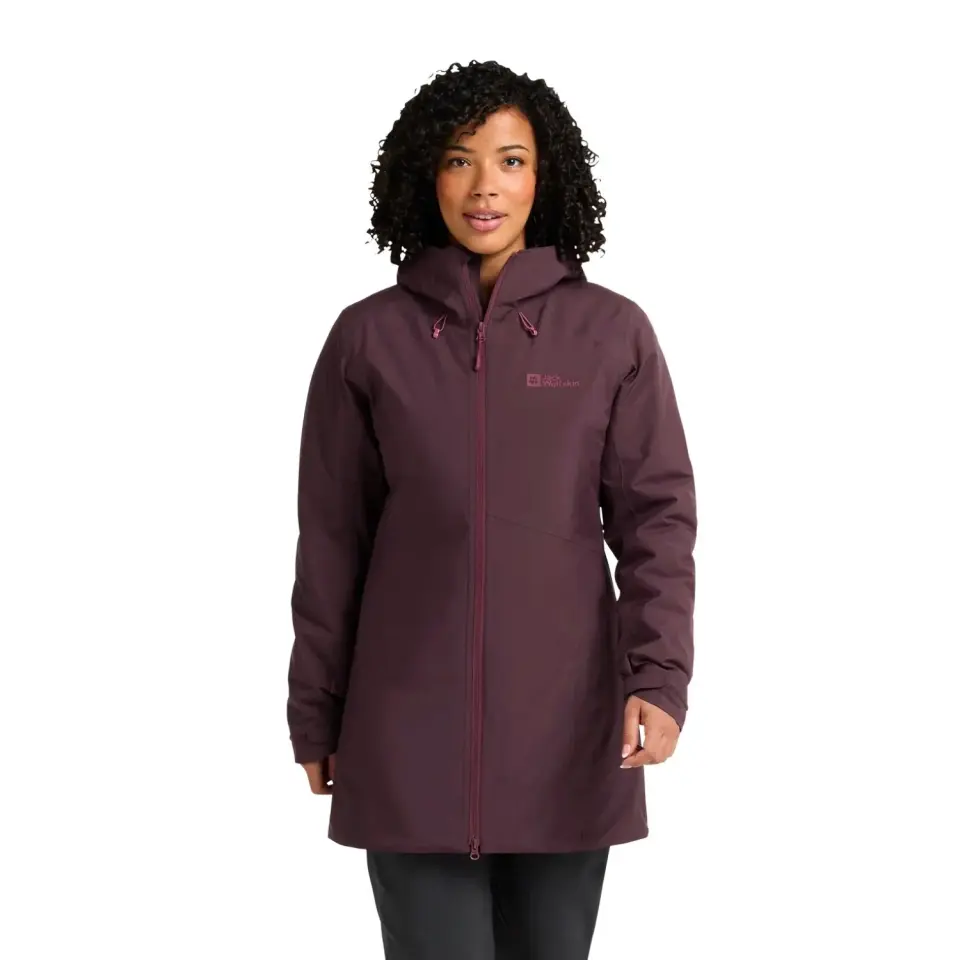 Jack Wolfskin Heidelstein Ins Kadın Mor Outdoor Ceketi - Mürdüm